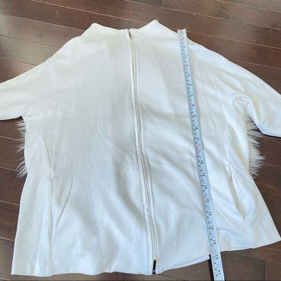 MaxMara Leisure White Jersey Zip Up Jacket - Picture 6 of 10